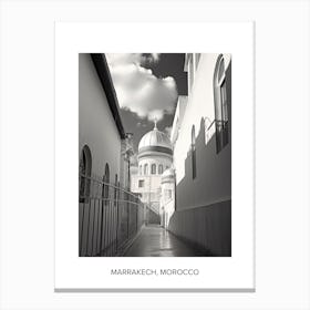 Poster Of Nazareth, Israel, Photography In Black And White 4 Canvas Print