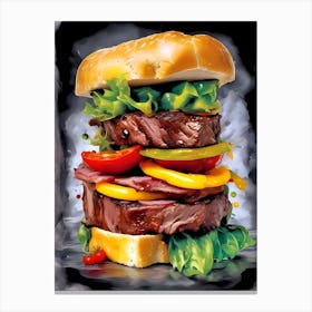 Burger Painting 1 Canvas Print