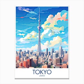 Tokyo Travel Print Japan Gift Canvas Print