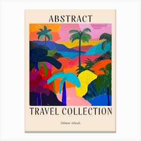 Abstract Travel Collection Poster Solomon Islands 4 Canvas Print