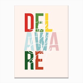Delaware The First State Color Canvas Print