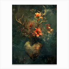 Floral Heart 1 Canvas Print