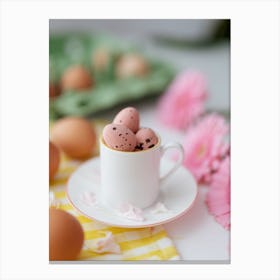 Easter Eggs In A Cup 3 Canvas Print