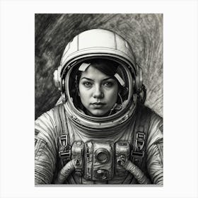 Woman In Space Canvas Print