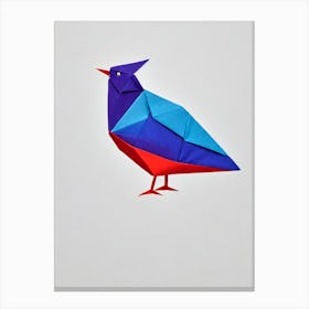 Cuckoo Origami Bird Canvas Print