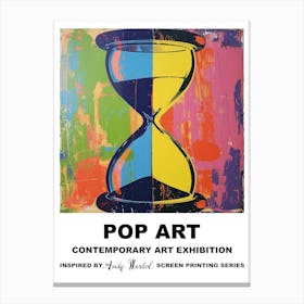 Poster Hourglass Pop Art 1 Canvas Print