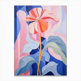 Gerbera Daisy 6 Hilma Af Klint Inspired Pastel Flower Painting Canvas Print