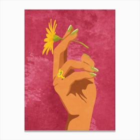 Smoking Flower Canvas Print