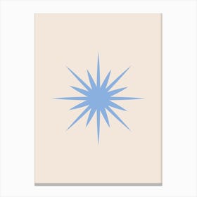 Retro Sun Blue Canvas Print