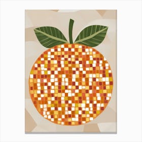 Mosaic Orange 3 Art Canvas Print