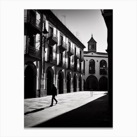 Alcala De Henares, Spain, Black And White Analogue Photography 2 Canvas Print