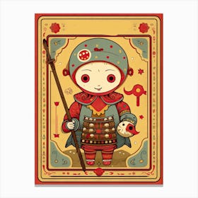 The Fool Cute Tarot Card 2 Canvas Print
