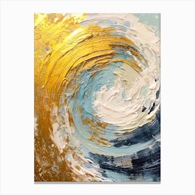 Gold And Blue Swirl Canvas Print