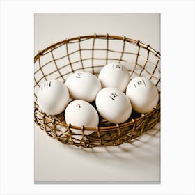 Easter Eggs In A Basket 20 Canvas Print