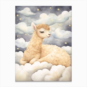 Sleeping Baby Alpaca 4 Canvas Print