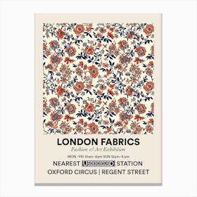 Poster Petalgrove London Fabrics Floral Pattern 4 Canvas Print