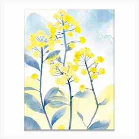 Yellow Flowers ink style I Canvas Print