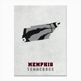 Toronto Raptors Memphis Tennessee State Map Canvas Print