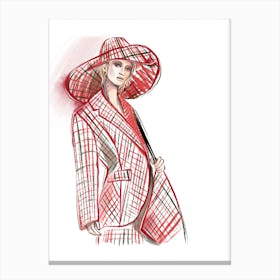 Girl In Summer Suit Canvas Print