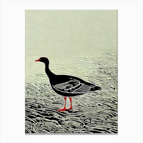 Goose 2 Linocut Bird Canvas Print