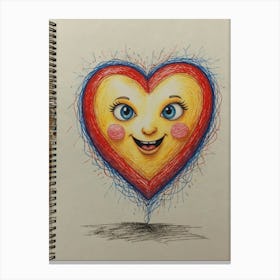 Heart Drawing 6 Canvas Print