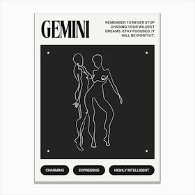 Gemini Zodiac Sign Canvas Print