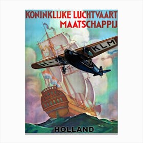 To Holland by Air And by Sea Canvas Print