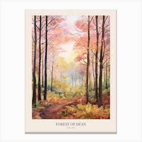 Autumn Forest Landscape Forest Of Dean England 1 Poster Canvas Print