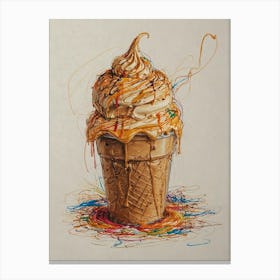 Ice Cream Cone 68 Canvas Print