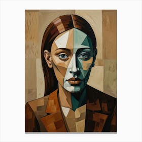 Woman In A Suit Canvas Print