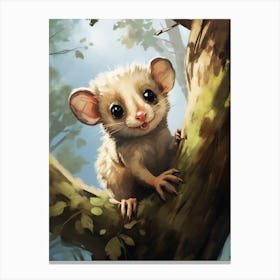 Adorable Chubby Baby Possum 2 Canvas Print