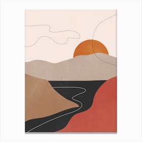 Abstract Mountain  Landscape Canvas Print