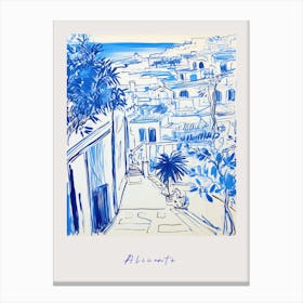 Alicante Spain 2 Mediterranean Blue Drawing Poster Canvas Print