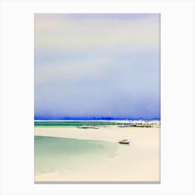West Wittering Beach, West Sussex Watercolour Canvas Print