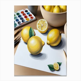 Draw Lemon Canvas Print