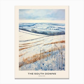 The South Downs England 4 Poster Canvas Print