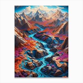 'River In The Mountains' Canvas Print