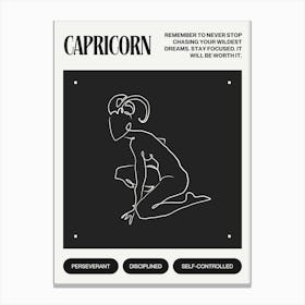 Capricorn Zodiac Sign Canvas Print