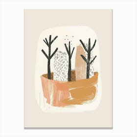 Trees In A Pot Canvas Print