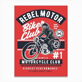 Rebel Motor Club 1 Canvas Print