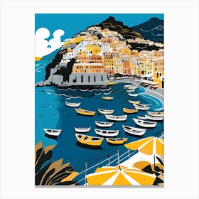 Summer In Positano Painting (197) Canvas Print