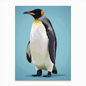 Emperor Penguin Salisbury Plain Minimalist Illustration 3 Canvas Print