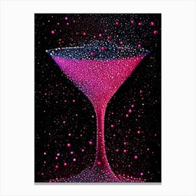 Cosmopolitan Pointillism 2 Cocktail Poster Canvas Print
