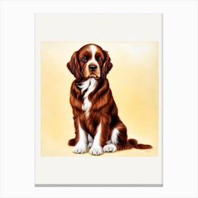 Sussex Spaniel Illustration dog Canvas Print