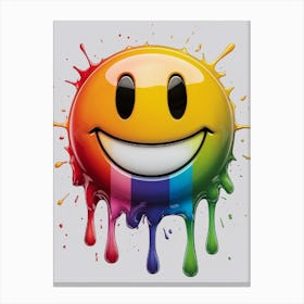 Rainbow Smiley Canvas Print