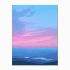 Sunset In The Mountains 73 Canvas Print