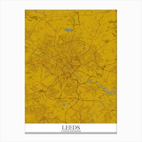 Leeds Yellow Blue Canvas Print