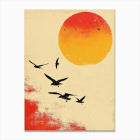 Birds Flying In The Sky Canvas Print