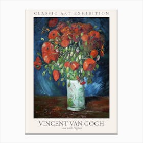 Vase With Poppies, Van Gogh Poster Canvas Print