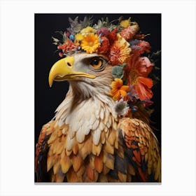 Bird With A Flower Crown Golden Eagle 1 Canvas Print